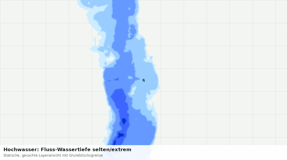 Statische Kartenansicht: Hochwasser: Fluss-Wassertiefe selten/extrem