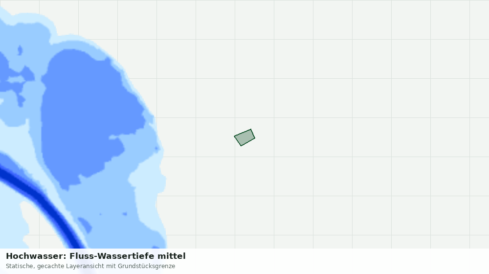 Statische Kartenansicht: Hochwasser: Fluss-Wassertiefe mittel