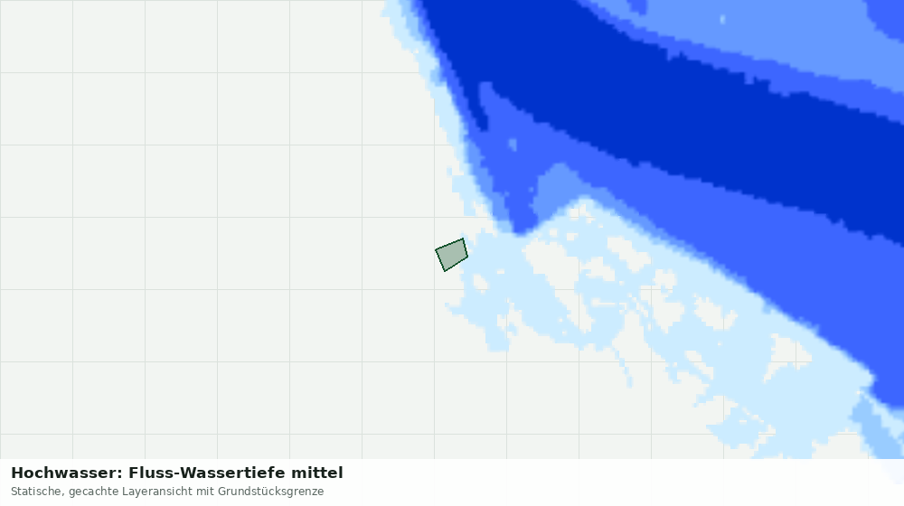 Statische Kartenansicht: Hochwasser: Fluss-Wassertiefe mittel