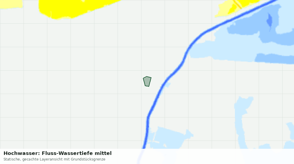 Statische Kartenansicht: Hochwasser: Fluss-Wassertiefe mittel