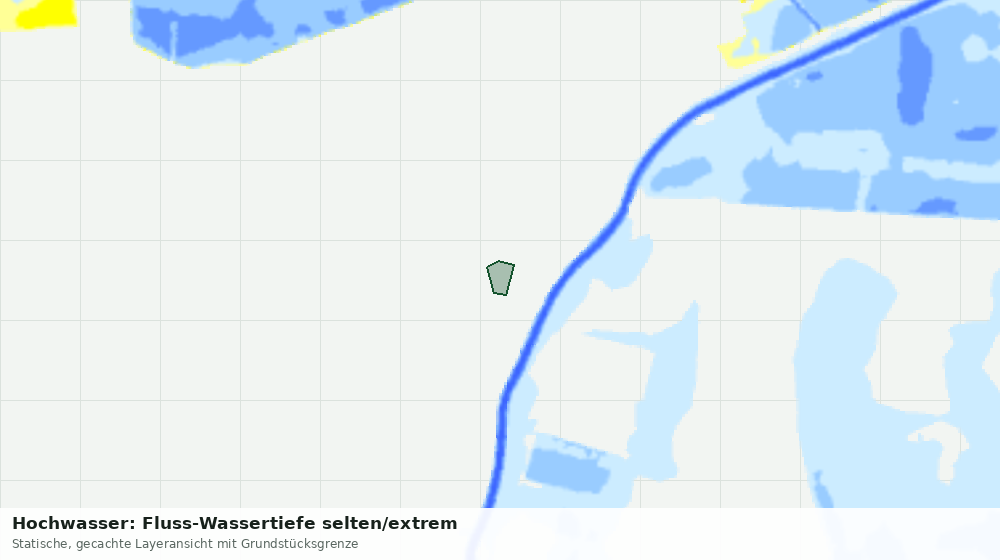 Statische Kartenansicht: Hochwasser: Fluss-Wassertiefe selten/extrem