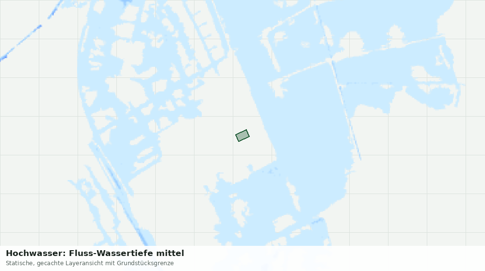 Statische Kartenansicht: Hochwasser: Fluss-Wassertiefe mittel