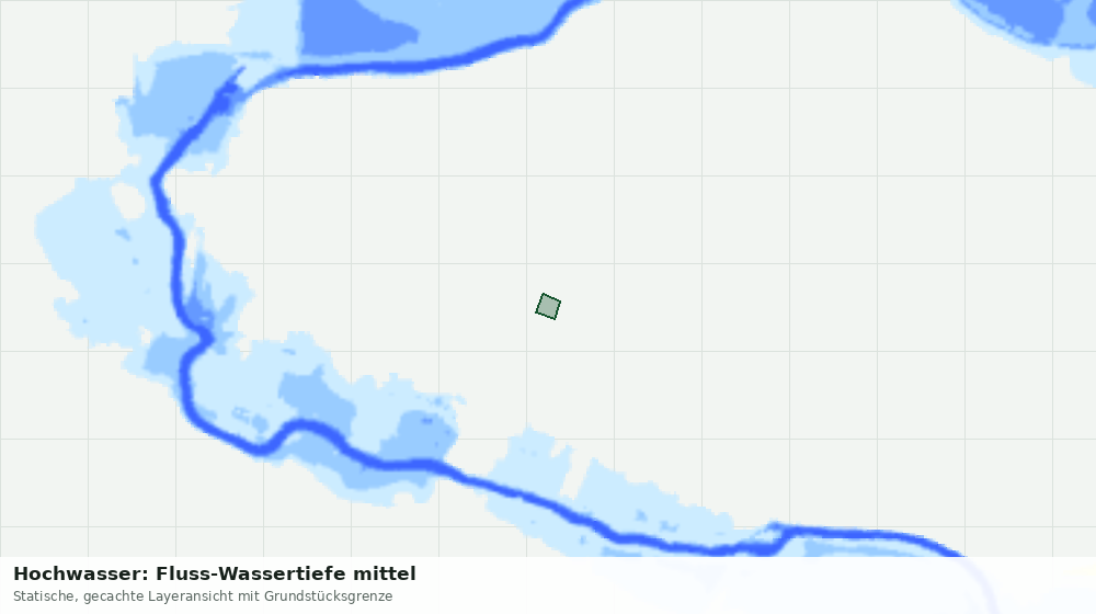 Statische Kartenansicht: Hochwasser: Fluss-Wassertiefe mittel