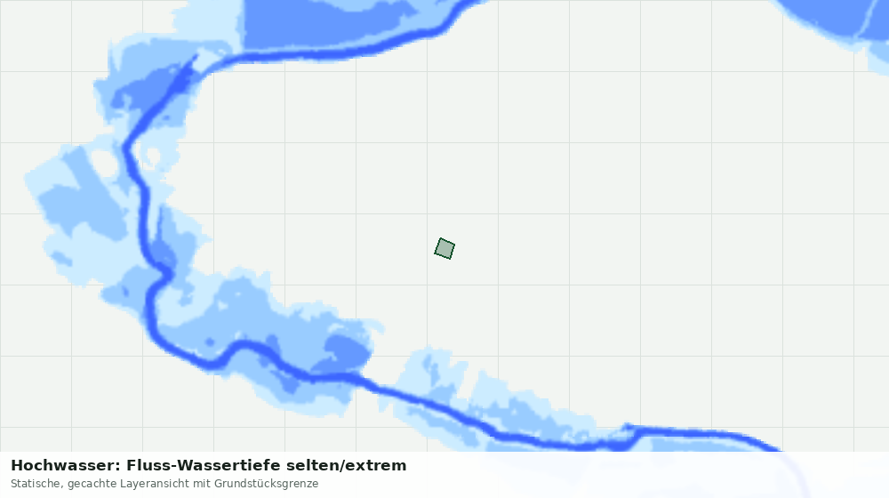 Statische Kartenansicht: Hochwasser: Fluss-Wassertiefe selten/extrem