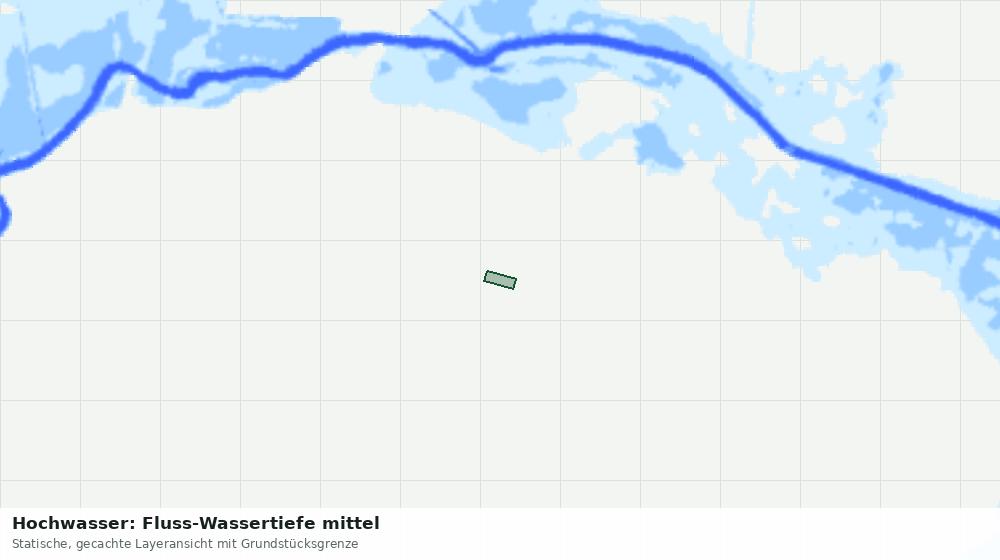 Statische Kartenansicht: Hochwasser: Fluss-Wassertiefe mittel