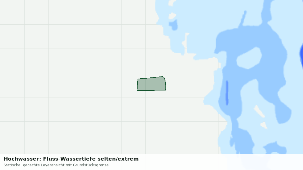 Statische Kartenansicht: Hochwasser: Fluss-Wassertiefe selten/extrem