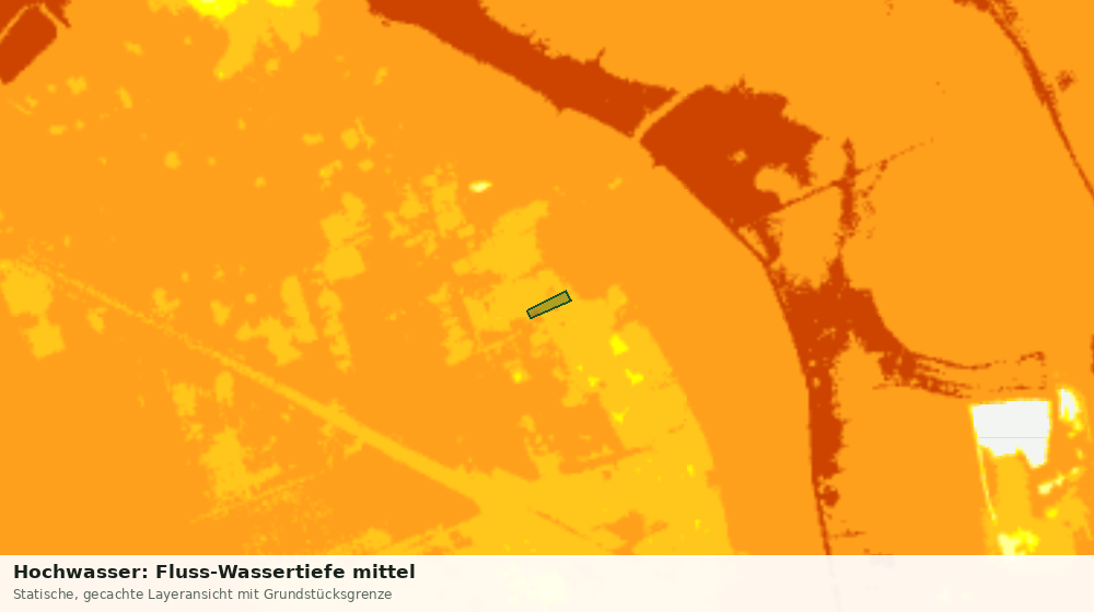 Statische Kartenansicht: Hochwasser: Fluss-Wassertiefe mittel