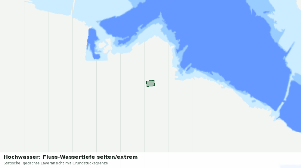 Statische Kartenansicht: Hochwasser: Fluss-Wassertiefe selten/extrem