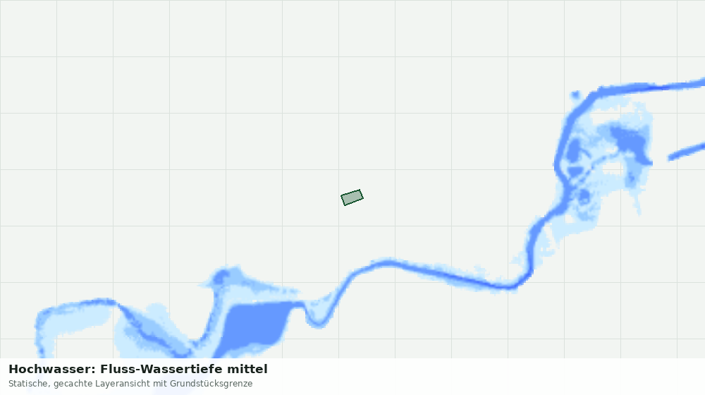 Statische Kartenansicht: Hochwasser: Fluss-Wassertiefe mittel