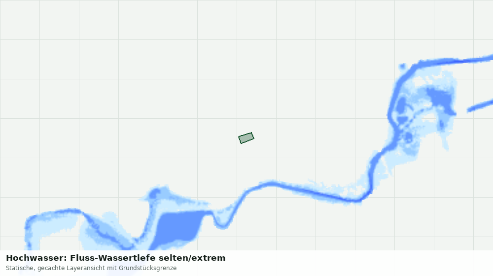 Statische Kartenansicht: Hochwasser: Fluss-Wassertiefe selten/extrem