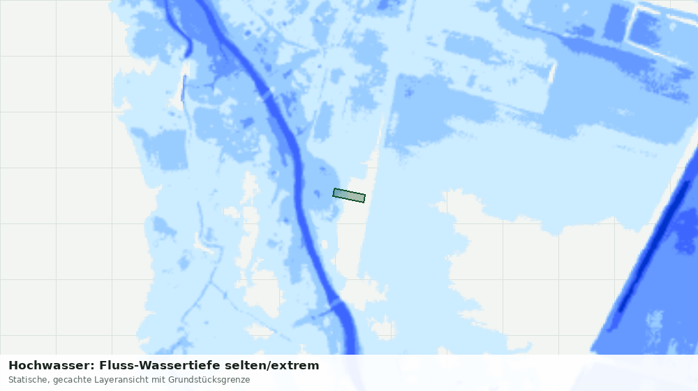 Statische Kartenansicht: Hochwasser: Fluss-Wassertiefe selten/extrem