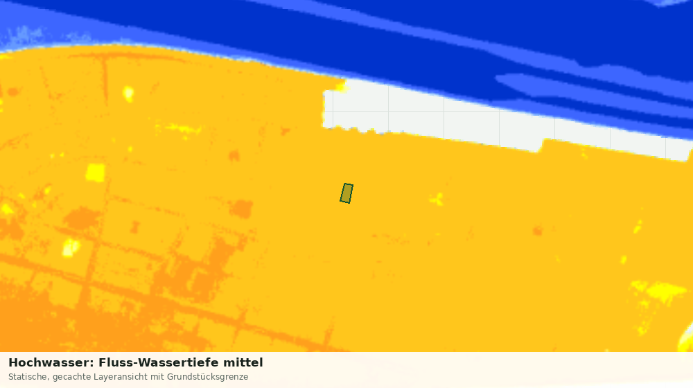 Statische Kartenansicht: Hochwasser: Fluss-Wassertiefe mittel