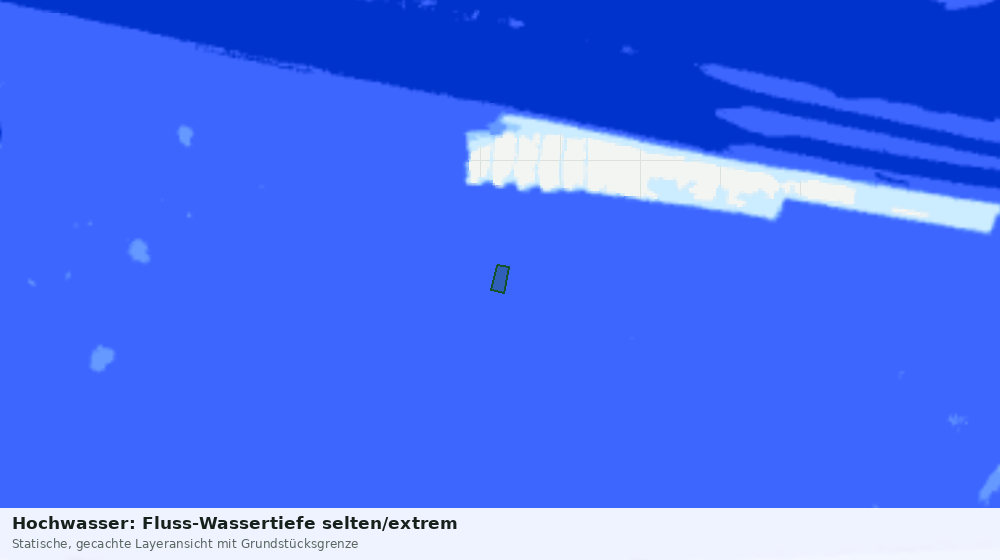 Statische Kartenansicht: Hochwasser: Fluss-Wassertiefe selten/extrem