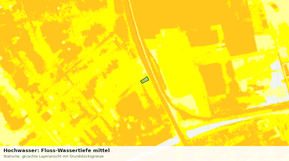 Statische Kartenansicht: Hochwasser: Fluss-Wassertiefe mittel