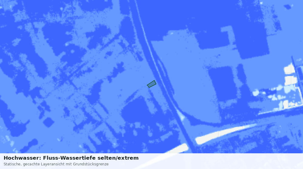 Statische Kartenansicht: Hochwasser: Fluss-Wassertiefe selten/extrem