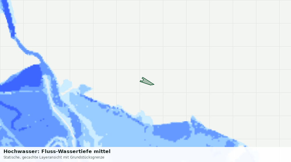 Statische Kartenansicht: Hochwasser: Fluss-Wassertiefe mittel