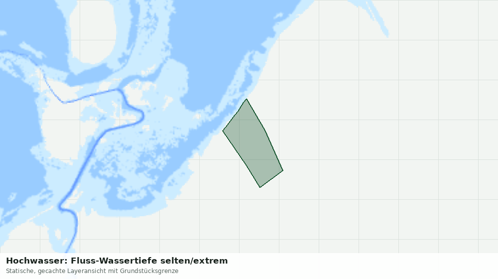 Statische Kartenansicht: Hochwasser: Fluss-Wassertiefe selten/extrem