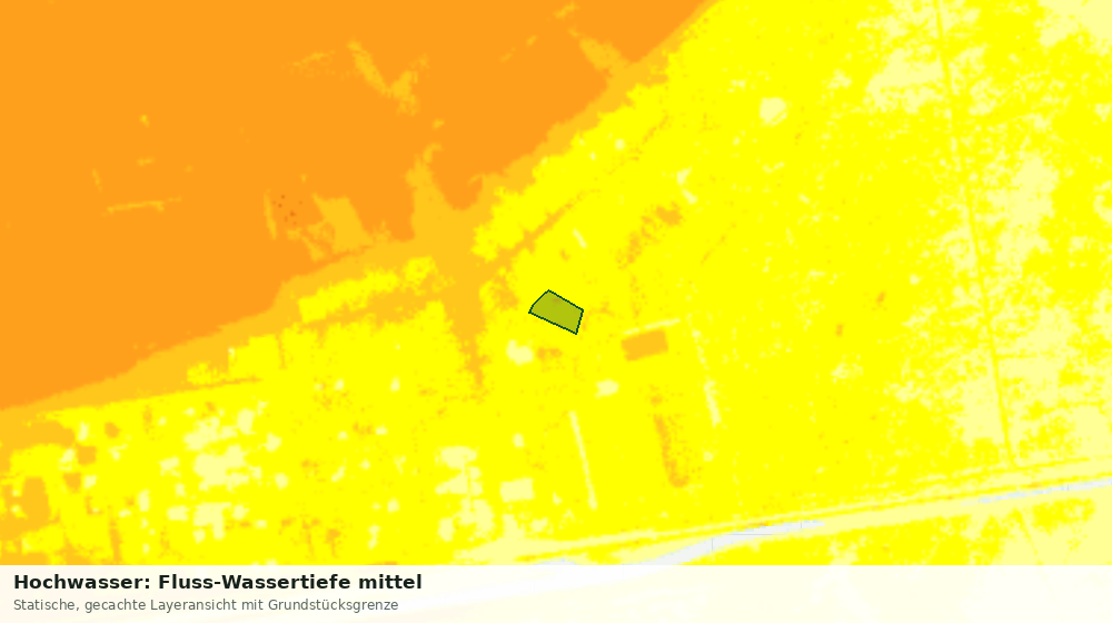 Statische Kartenansicht: Hochwasser: Fluss-Wassertiefe mittel