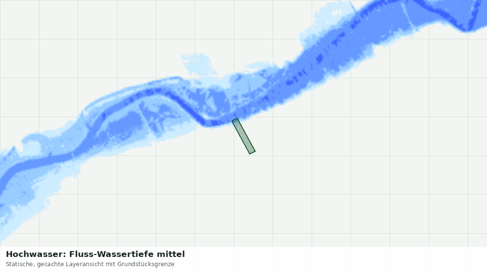 Statische Kartenansicht: Hochwasser: Fluss-Wassertiefe mittel