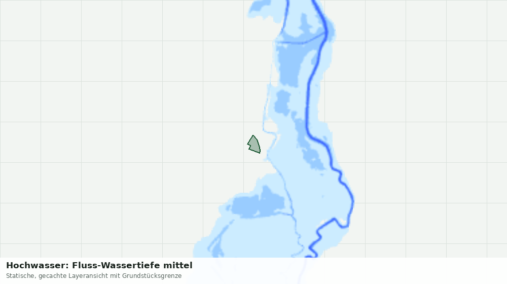 Statische Kartenansicht: Hochwasser: Fluss-Wassertiefe mittel