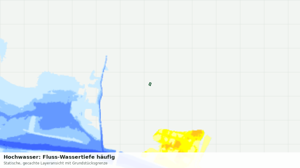 Statische Kartenansicht: Hochwasser: Fluss-Wassertiefe häufig