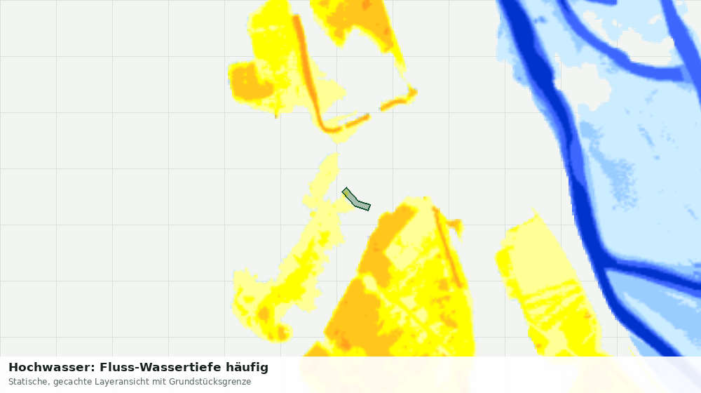 Statische Kartenansicht: Hochwasser: Fluss-Wassertiefe häufig