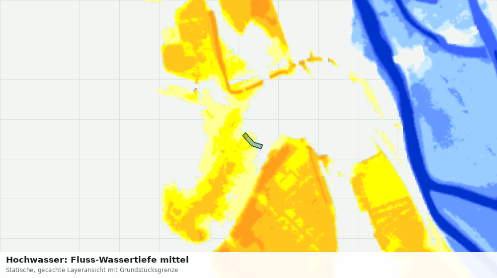 Statische Kartenansicht: Hochwasser: Fluss-Wassertiefe mittel