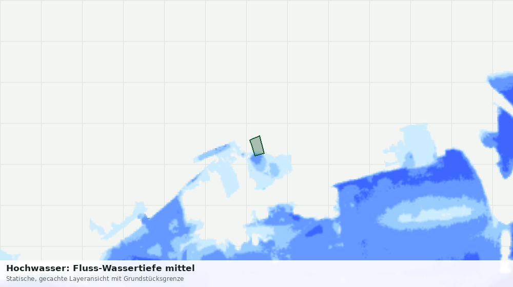 Statische Kartenansicht: Hochwasser: Fluss-Wassertiefe mittel