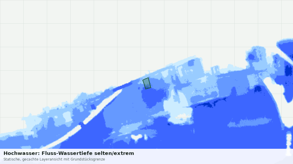 Statische Kartenansicht: Hochwasser: Fluss-Wassertiefe selten/extrem