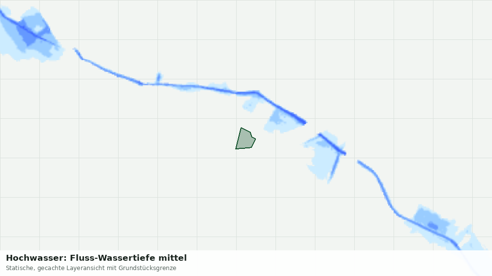 Statische Kartenansicht: Hochwasser: Fluss-Wassertiefe mittel