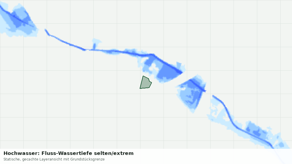 Statische Kartenansicht: Hochwasser: Fluss-Wassertiefe selten/extrem