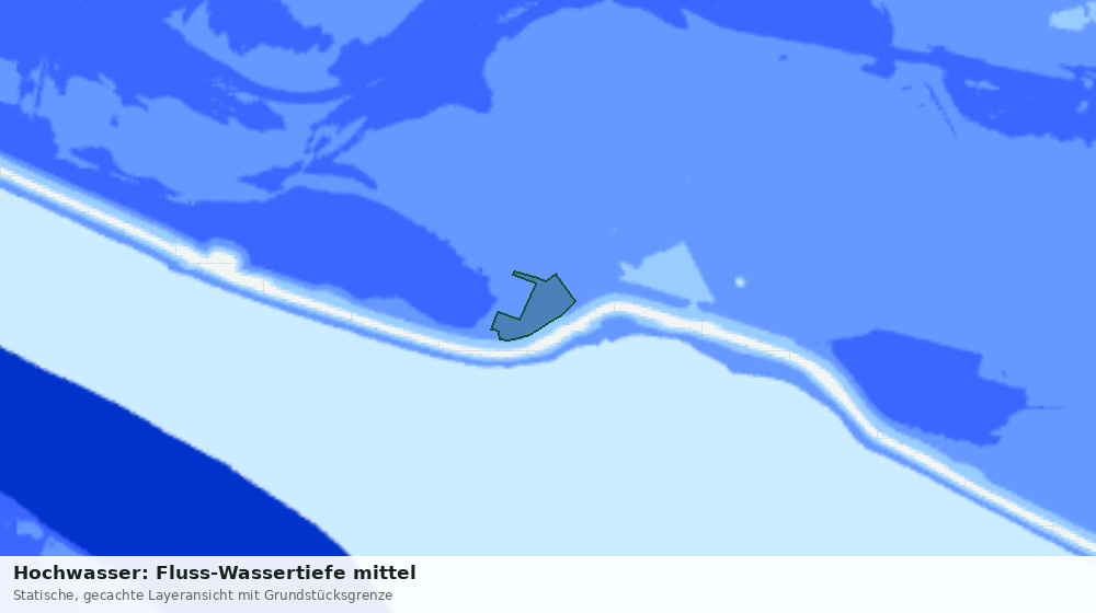 Statische Kartenansicht: Hochwasser: Fluss-Wassertiefe mittel