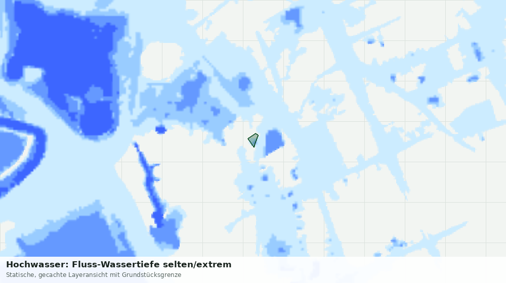 Statische Kartenansicht: Hochwasser: Fluss-Wassertiefe selten/extrem