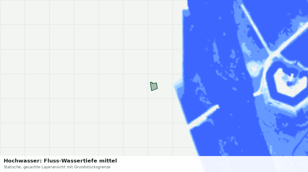 Statische Kartenansicht: Hochwasser: Fluss-Wassertiefe mittel