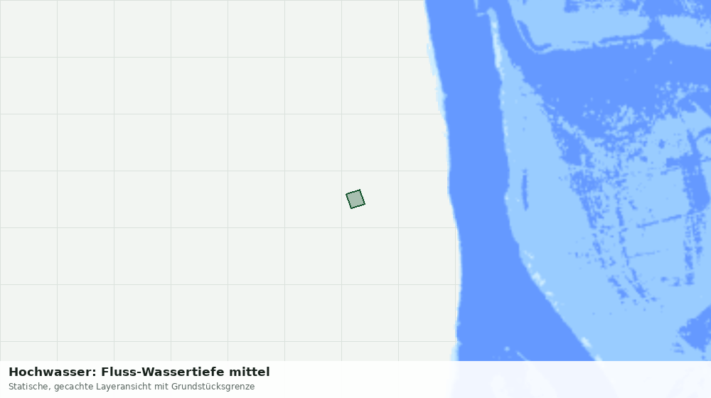Statische Kartenansicht: Hochwasser: Fluss-Wassertiefe mittel