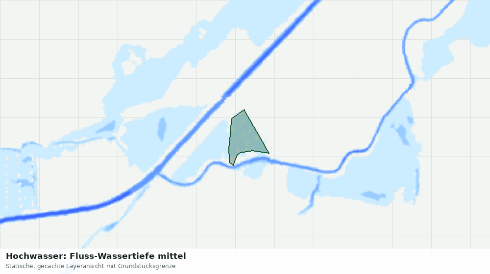 Statische Kartenansicht: Hochwasser: Fluss-Wassertiefe mittel