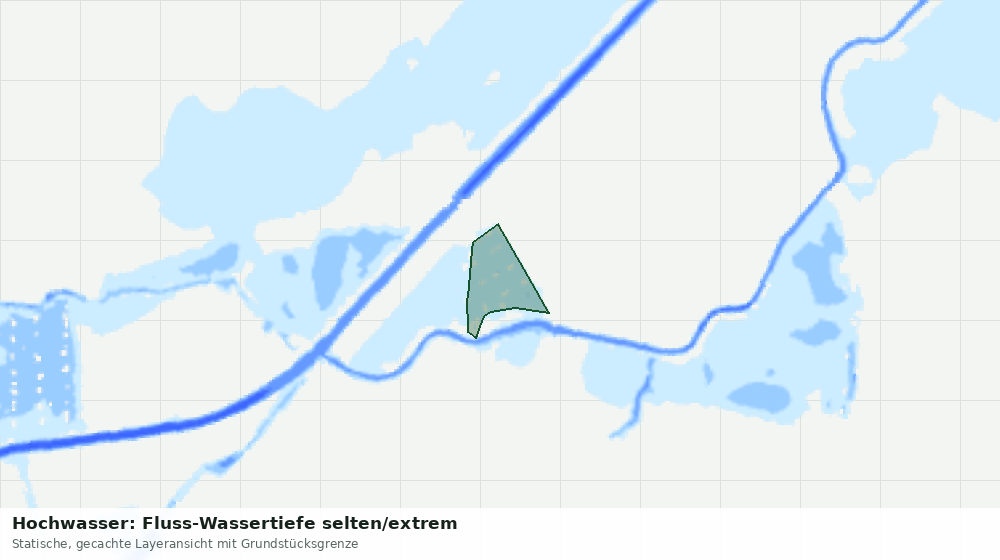 Statische Kartenansicht: Hochwasser: Fluss-Wassertiefe selten/extrem