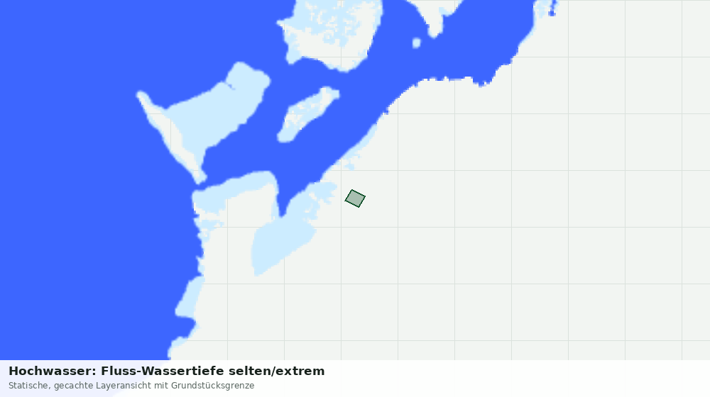 Statische Kartenansicht: Hochwasser: Fluss-Wassertiefe selten/extrem