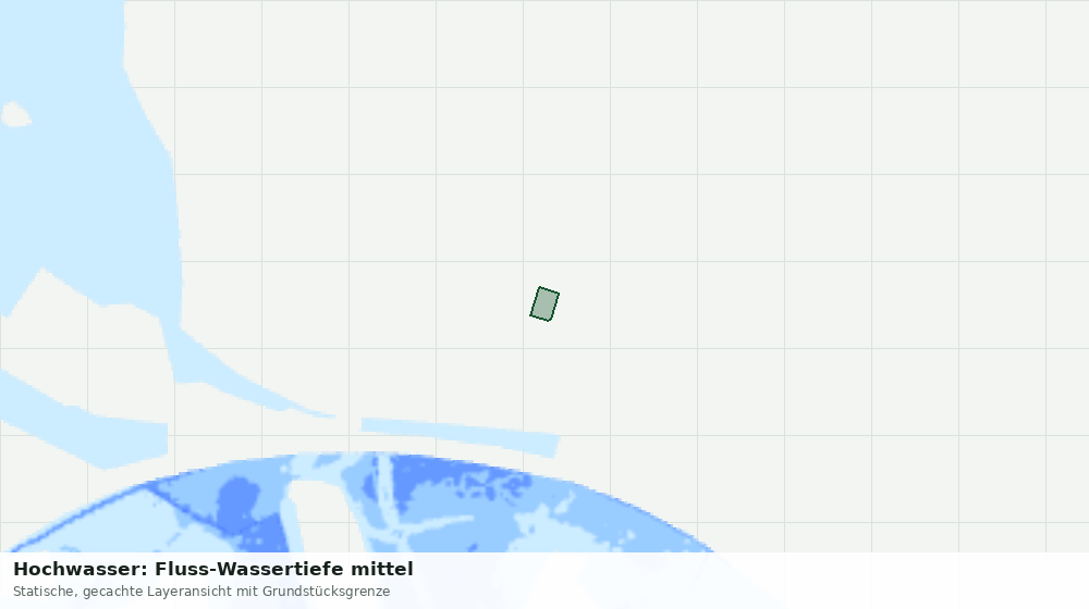 Statische Kartenansicht: Hochwasser: Fluss-Wassertiefe mittel
