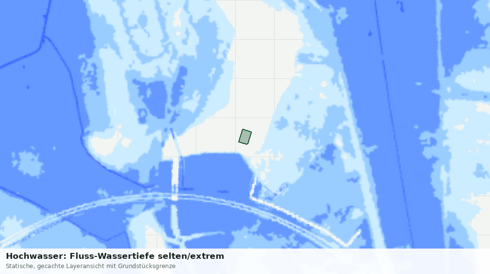 Statische Kartenansicht: Hochwasser: Fluss-Wassertiefe selten/extrem