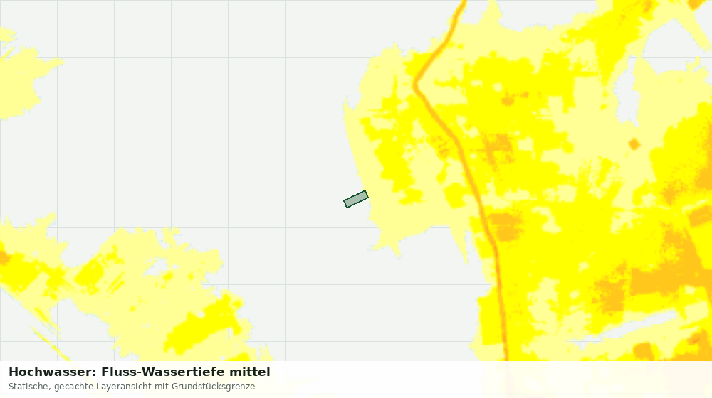 Statische Kartenansicht: Hochwasser: Fluss-Wassertiefe mittel