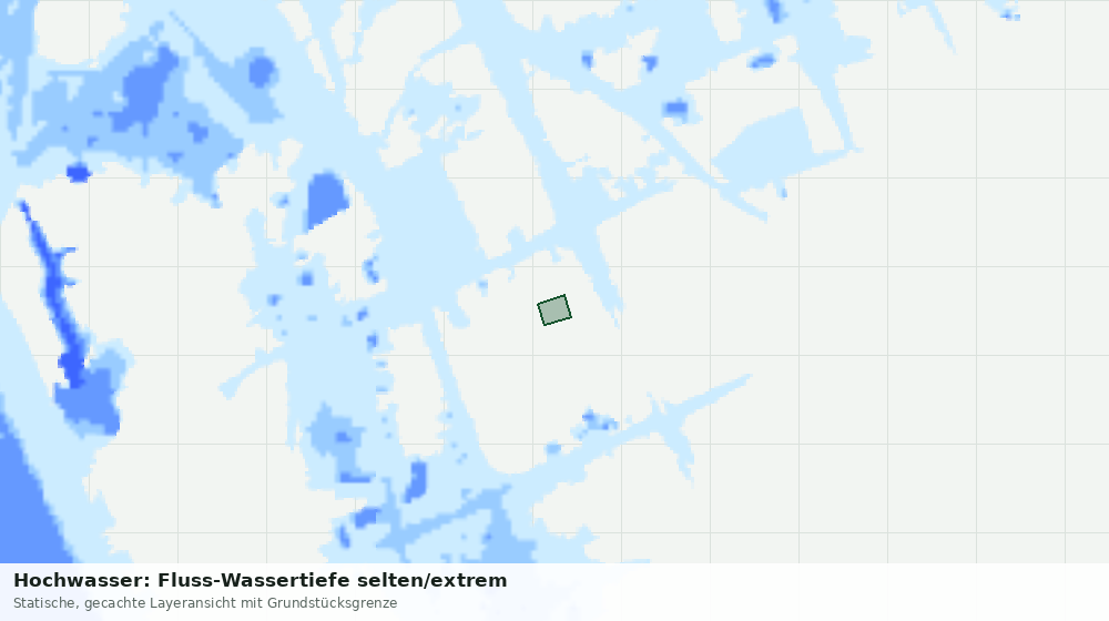 Statische Kartenansicht: Hochwasser: Fluss-Wassertiefe selten/extrem