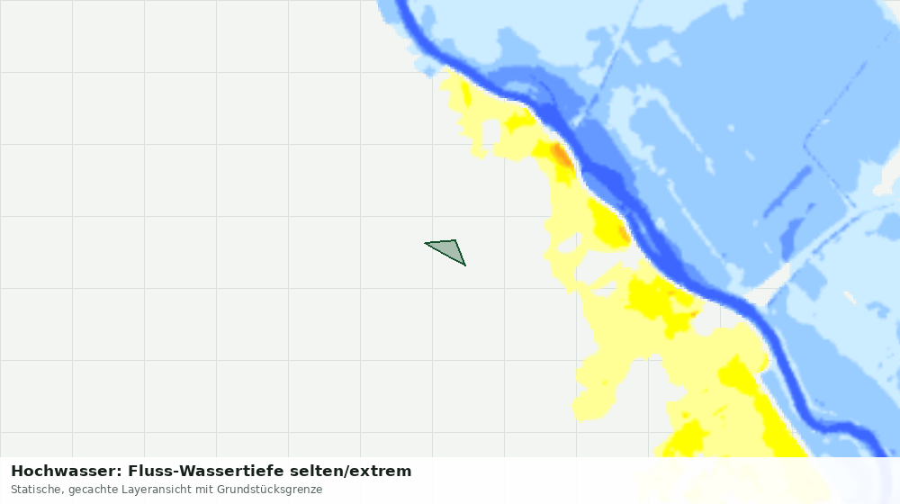 Statische Kartenansicht: Hochwasser: Fluss-Wassertiefe selten/extrem