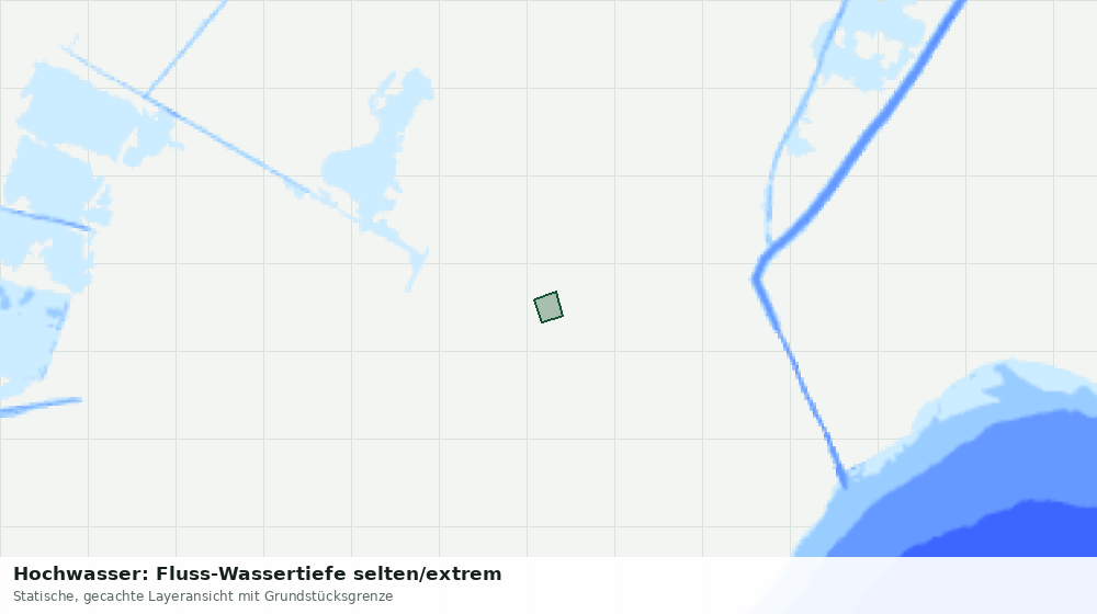Statische Kartenansicht: Hochwasser: Fluss-Wassertiefe selten/extrem