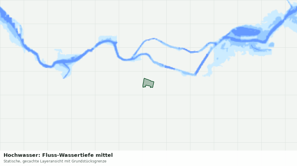 Statische Kartenansicht: Hochwasser: Fluss-Wassertiefe mittel