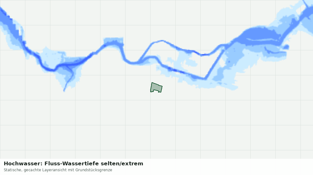 Statische Kartenansicht: Hochwasser: Fluss-Wassertiefe selten/extrem