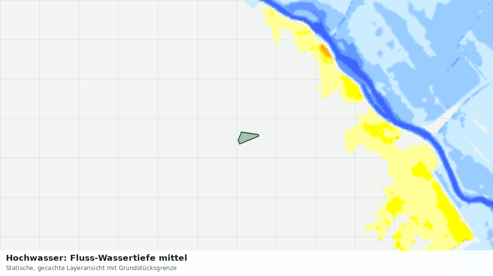 Statische Kartenansicht: Hochwasser: Fluss-Wassertiefe mittel