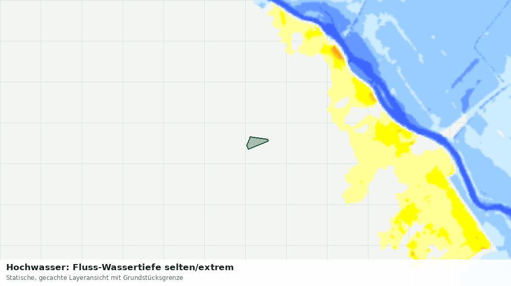 Statische Kartenansicht: Hochwasser: Fluss-Wassertiefe selten/extrem