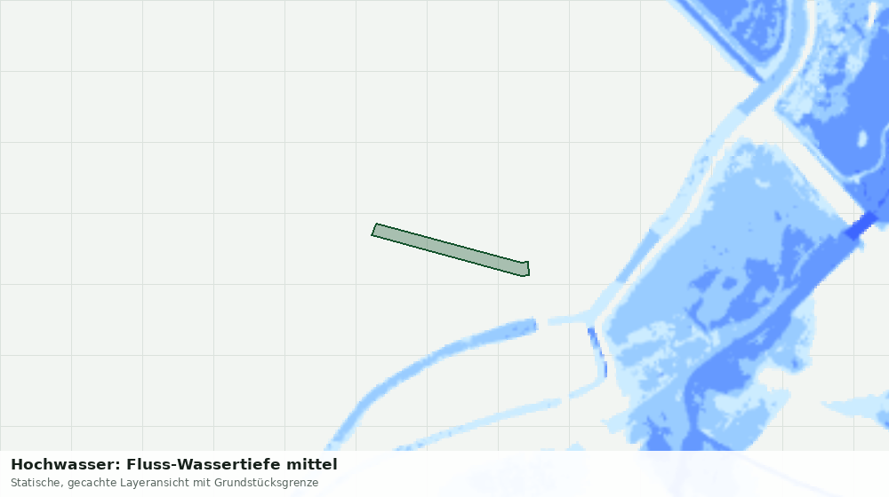 Statische Kartenansicht: Hochwasser: Fluss-Wassertiefe mittel