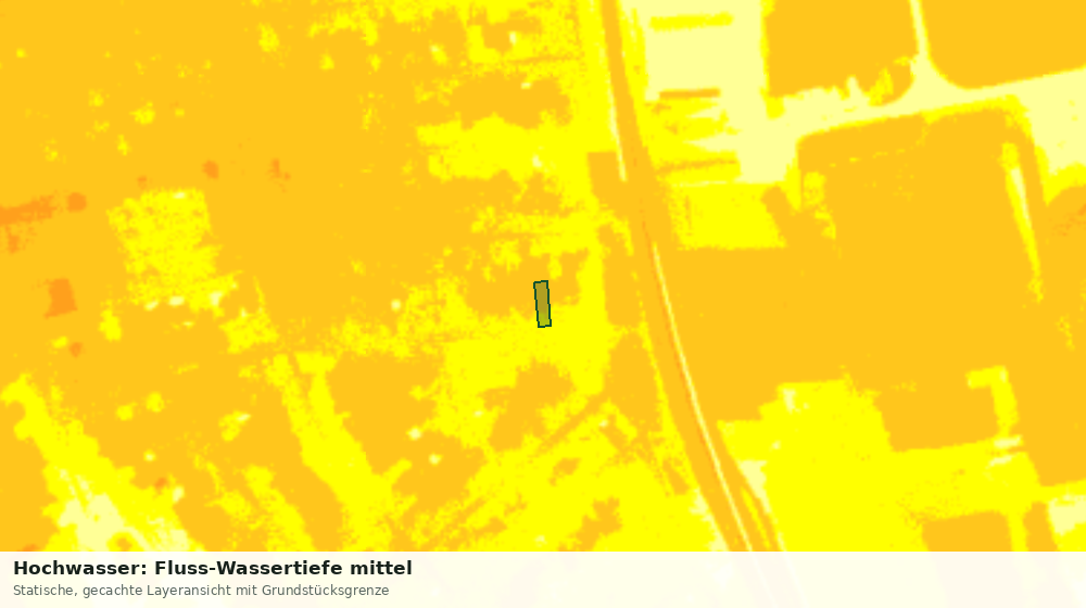 Statische Kartenansicht: Hochwasser: Fluss-Wassertiefe mittel